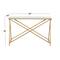 White Iron Contemporary Console Table, 31" x 47" x 14"